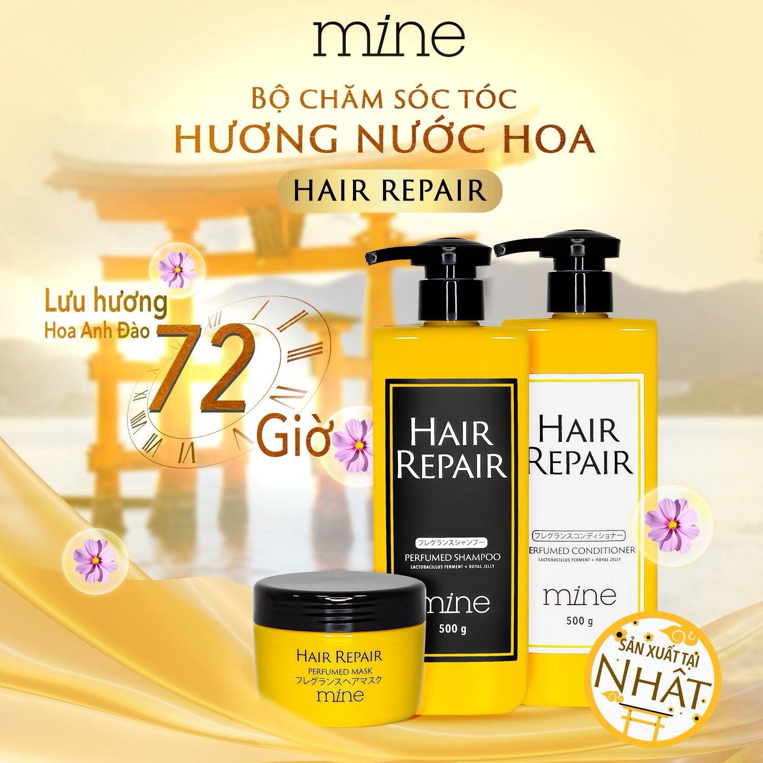 BỘ CHĂM SÓC TÓC HƯƠNG NƯỚC HOA - HAIR REPAIR - MINE