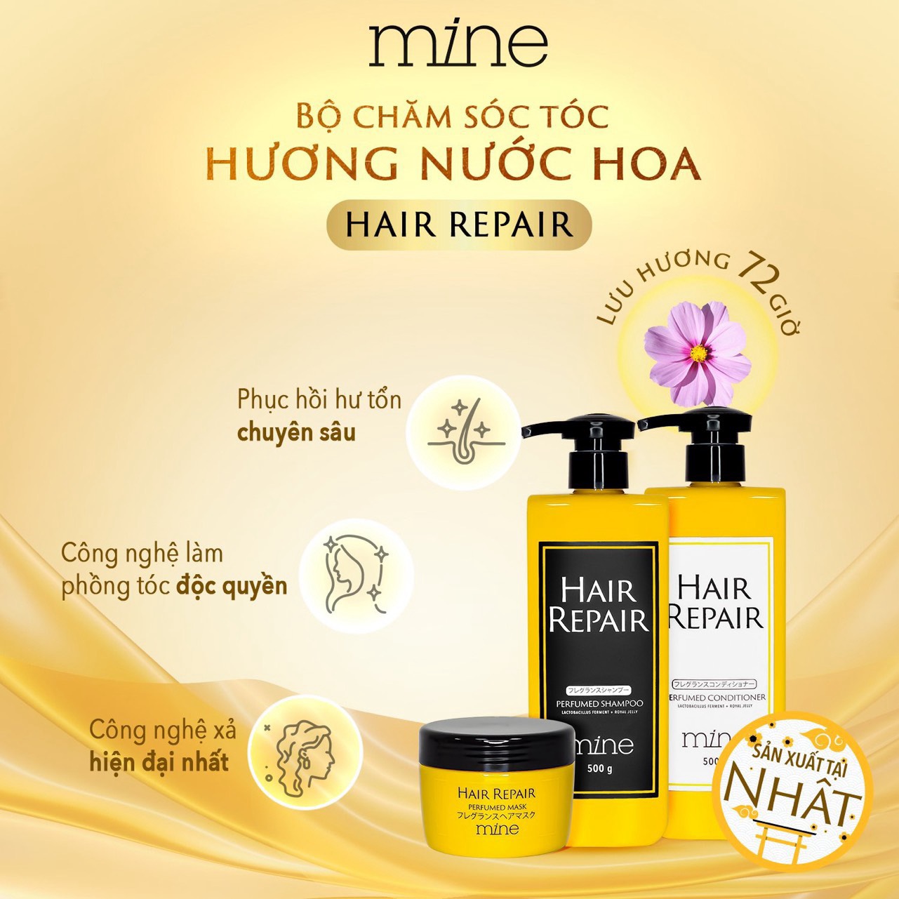 Dầu gội mine Hair Repair Perfumed Shampoo 500 g