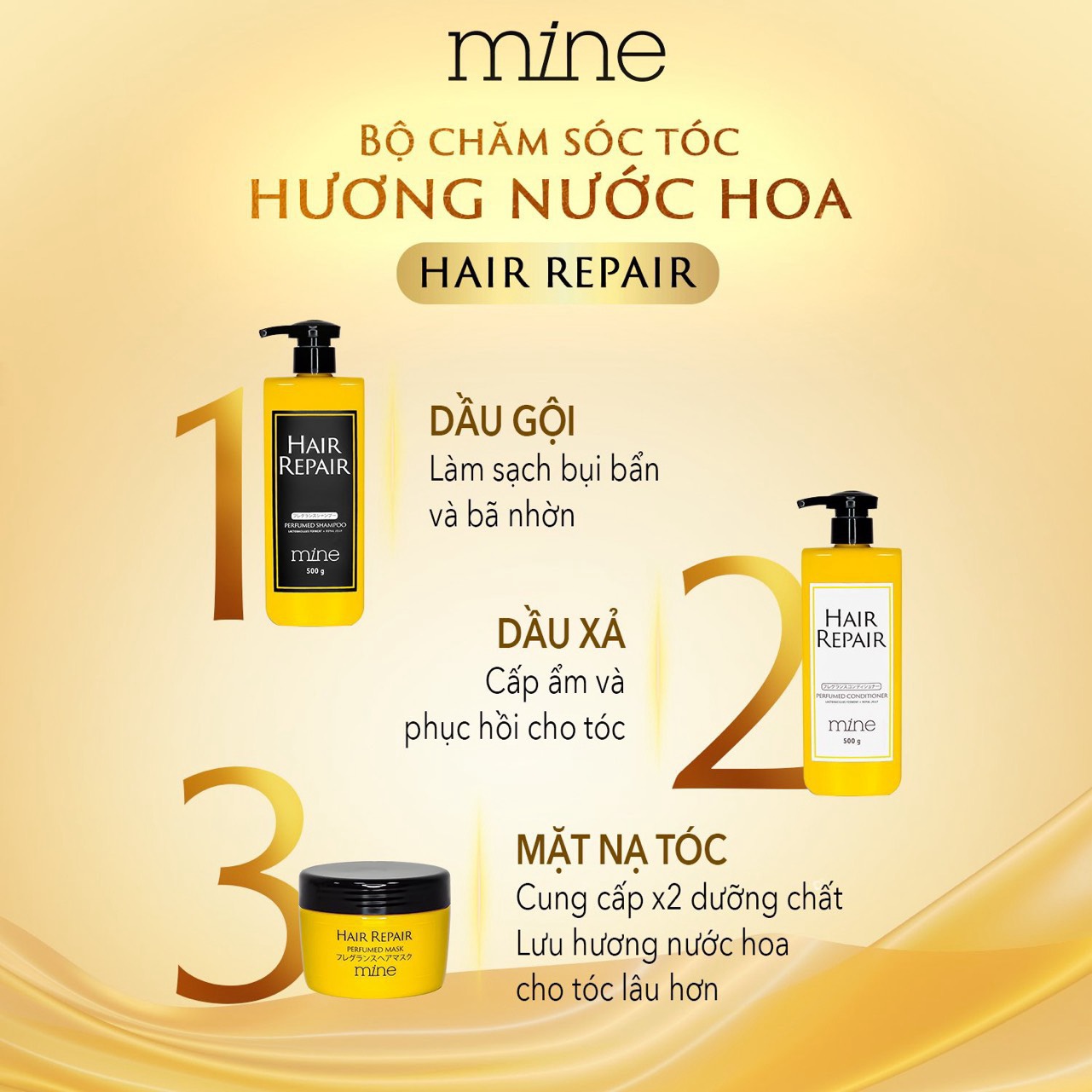 Dầu gội Mine Hair Repair Perfumed Shampoo 