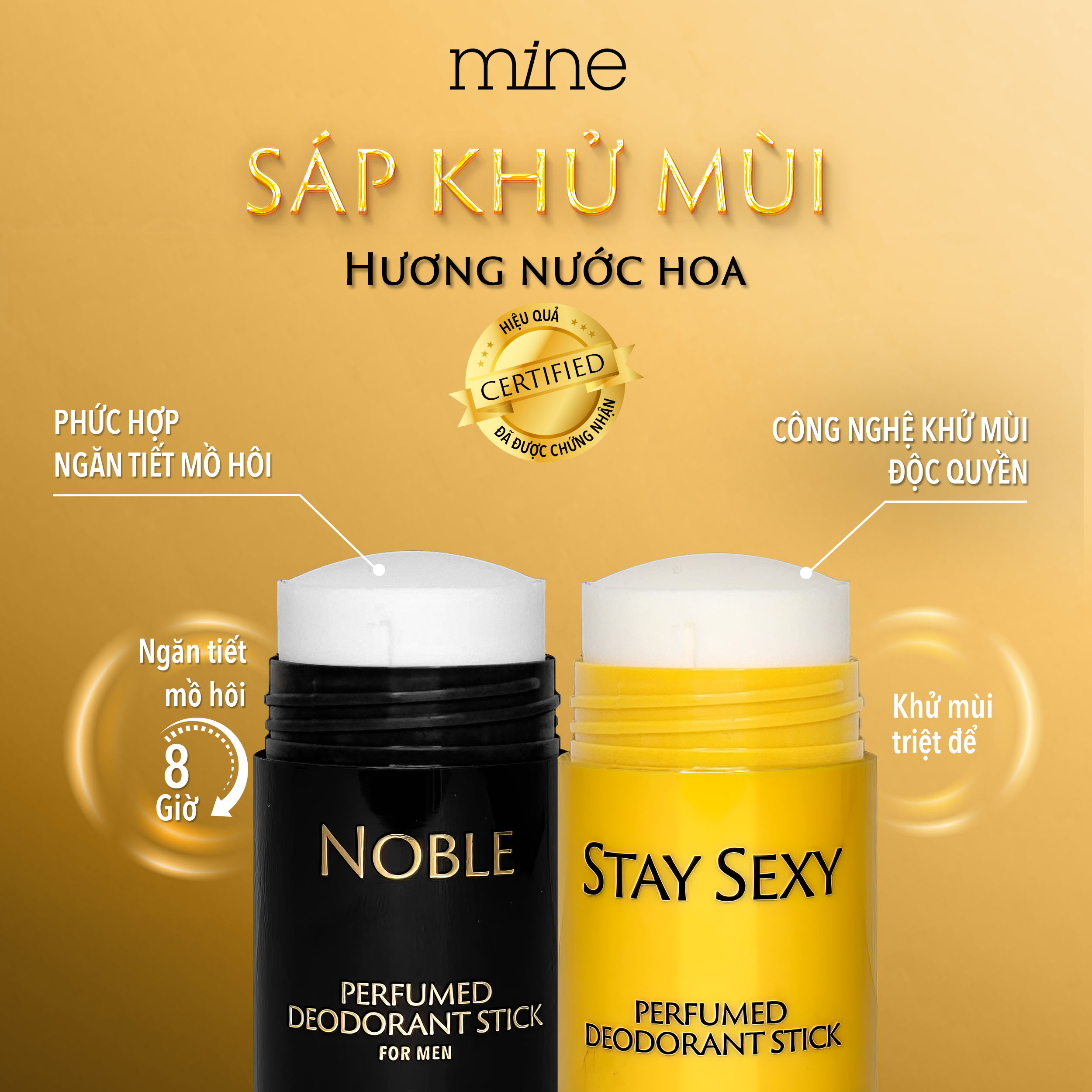 Sáp khử mùi Mine Perfumed Deodorant Stick For Men Noble 